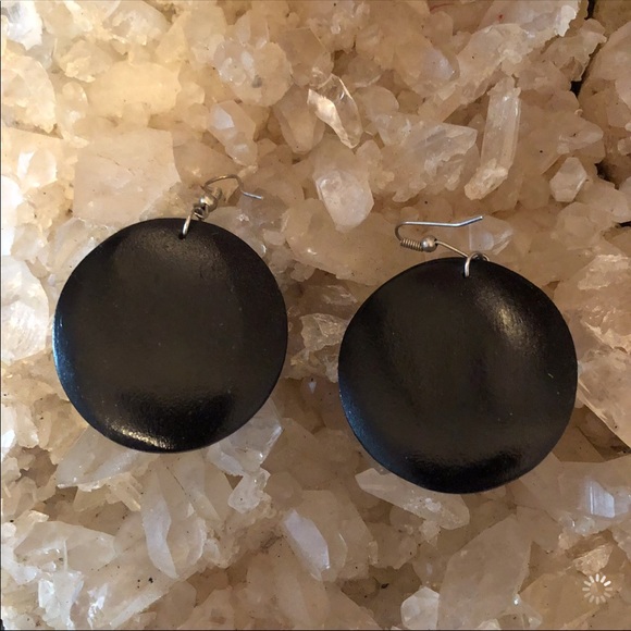 Wooden ‘OM’ Earrings - Picture 2 of 5